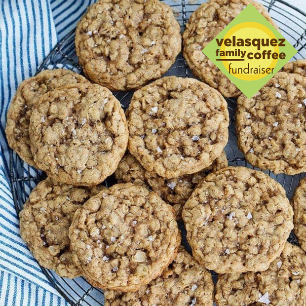 plate full of chewy oatmeal cookies inspires this autumn coffee flavor